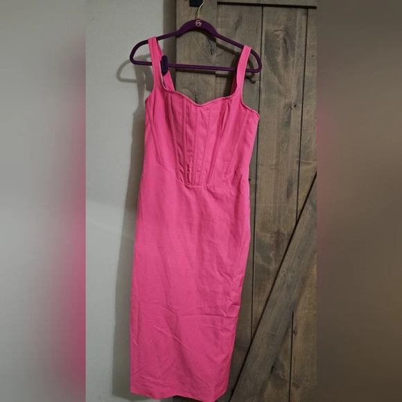 Bardot Pink Midi Dress - Picture 13 of 14